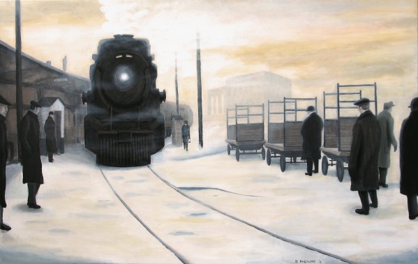 Train Arriving at Union Station Toronto 1929 by Dave Rheaume